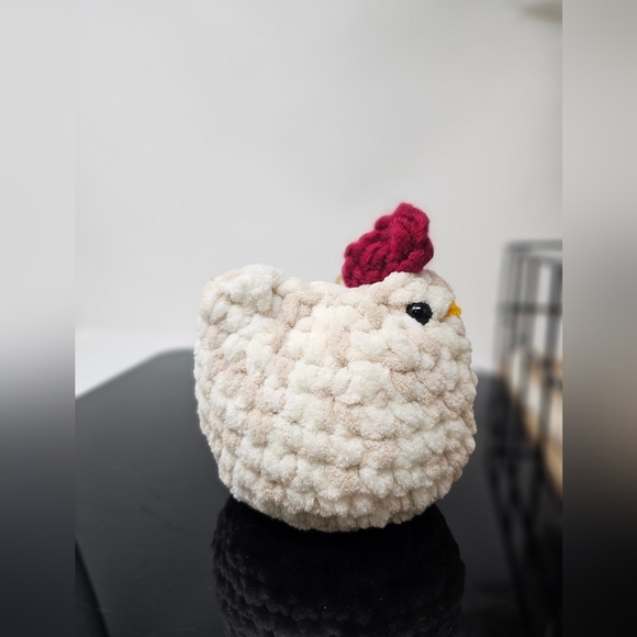 Emotional Support Chicken, Crochet Chicken, Handmade Chicken Plush - Picture 8 of 10